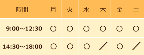 診療時間 診療時間